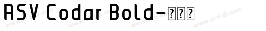ASV Codar Bold字体转换
